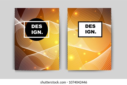 Dark Orange vector layout for Leaflets. Abstract booklet on colored background with gradient. Pattern for ads, leaflets, labels of your business.