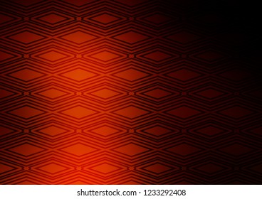 Dark Orange vector layout with lines, rectangle. Colorful decorative design in simple style with lines, rhombuses. Pattern for ads, posters, banners.