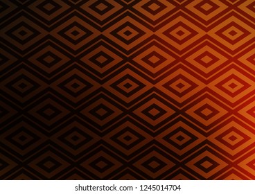 Dark Orange vector layout with lines, rectangle. Modern geometric abstract illustration with lines, squares. Pattern for business booklets, leaflets.