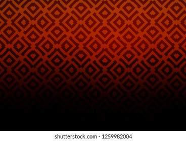 Dark Orange vector layout with lines, rectangle. Colorful lines, squares on abstract background with gradient. Smart design for your business advert.