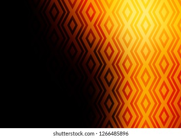 Dark Orange vector layout with lines, rectangle. Shining colorful illustration with lines, rectangles. Best design for your ad, poster, banner.