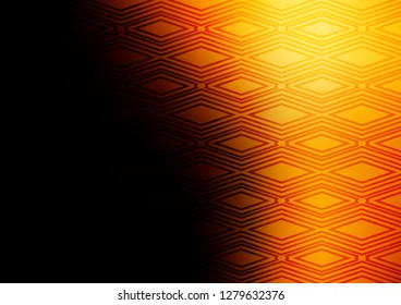 Dark Orange vector layout with lines, rectangle. Colorful decorative design in simple style with lines, rhombuses. Pattern for business booklets, leaflets.