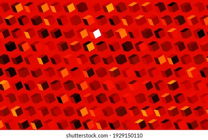 Diseño vectorial de naranja oscuro con líneas, rectángulos. Ilustración abstracta moderna con rectángulos coloridos. Patrón de anuncios comerciales, folletos, folletos