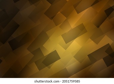 Dark Orange vector layout with lines, rectangles. Glitter abstract illustration with rectangular shapes. Best design for your ad, poster, banner.
