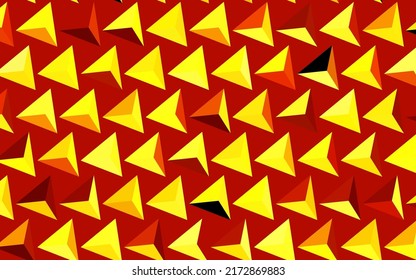 Dark Orange Vector Layout With Lines, Triangles. Glitter Abstract Illustration With Triangular Shapes. Elegant Design For Wallpapers.