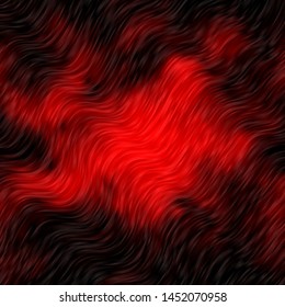 Dark Orange vector layout with wry lines. Bright illustration with gradient circular arcs. Pattern for websites, landing pages.