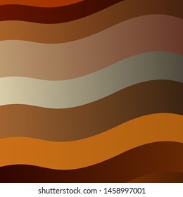 Dark Orange vector layout with wry lines. Colorful illustration in circular style with lines. Design for your business promotion.