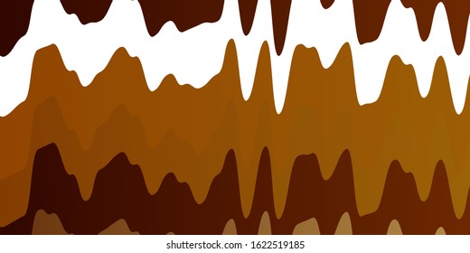 Dark Orange vector layout with wry lines. Gradient illustration in simple style with bows. Template for your UI design.