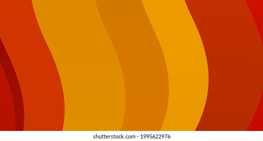 Dark Orange vector layout with wry lines. Abstract gradient illustration with wry lines. Best design for your posters, banners.