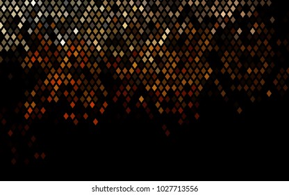 Dark Orange vector low poly background. A sample with a polygonal design. Illustration in polygonal style with repeating squares