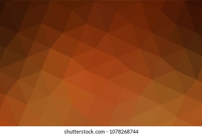 Dark Orange vector low poly texture. Shining colored illustration in a new style. Textured pattern can be used for background.