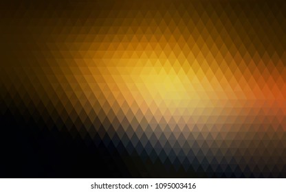 Dark Orange vector low poly background. Colorful abstract illustration with gradient. The textured pattern can be used for background.