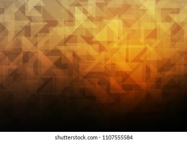 Dark Orange vector low poly texture. Creative geometric illustration in Origami style with gradient. The polygonal design can be used for your web site.