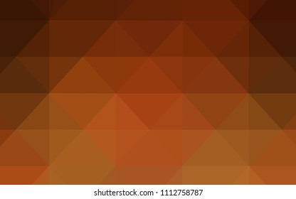 Dark Orange vector low poly texture. Creative geometric illustration in Origami style with gradient. New template for your brand book.