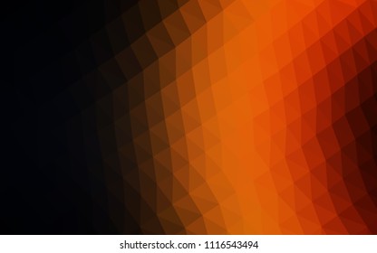 Dark Orange vector low poly texture. Brand new colored illustration in blurry style with gradient. The textured pattern can be used for background.