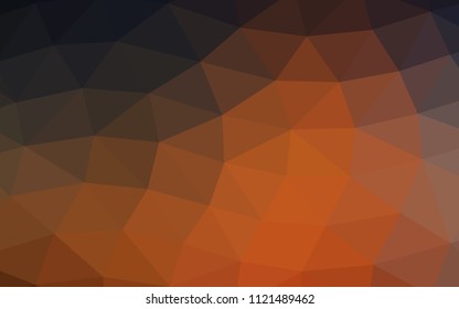 Dark Orange vector low poly low poly. Colorful illustration in abstract style with gradient. A completely new design for your business.