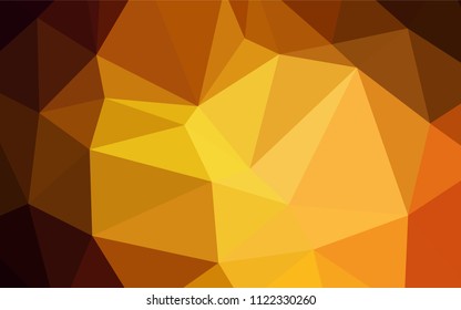 Dark Orange vector low poly cover. Shining colored illustration in a new style. Brand-new style for your business design.