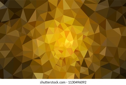 Dark Orange vector low poly cover. A completely new color illustration in a polygonal style. Best triangular design for your business.