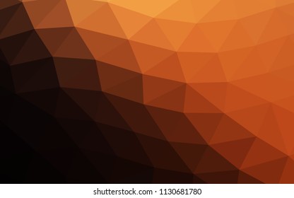 Dark Orange vector low poly low poly. Brand new colored illustration in blurry style with gradient. A completely new template for your business design.