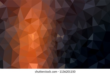 Dark Orange vector low poly layout. Colorful illustration in abstract style with triangles. Brand new design for your business.