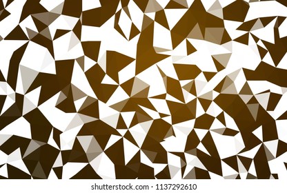 Dark Orange vector low poly layout. Creative illustration in halftone style with triangles. Pattern for a brand book's backdrop.