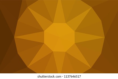 Dark Orange vector low poly layout with a diamond. Illustration in Origami style with gradient. Brand new design for your business.