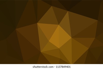 Dark Orange vector low poly layout. A completely new color illustration in a polygonal style. Polygonal design for your web site.