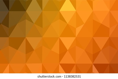 Dark Orange vector low poly layout. A completely new color illustration in a polygonal style. Textured pattern for your backgrounds.