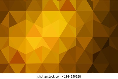 Dark Orange vector low poly texture. Colorful illustration in abstract style with triangles. Triangular pattern for your design.