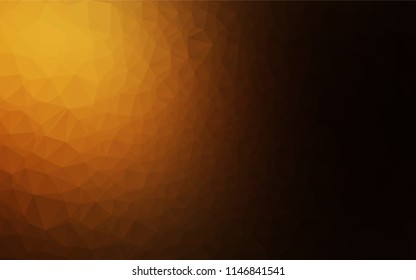 Dark Orange vector low poly texture. Colorful abstract illustration with gradient. Triangular pattern for your business design.