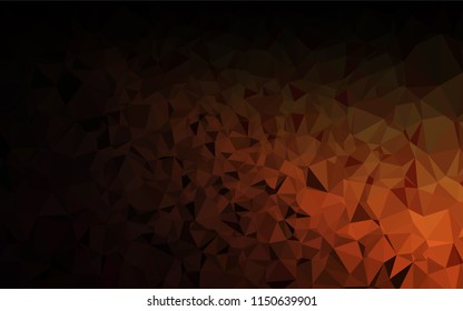 Dark Orange vector low poly layout. Colorful illustration in abstract style with gradient. The elegant pattern can be used as part of a brand book.