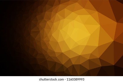 Dark Orange vector low poly layout. Colorful abstract illustration with gradient. The polygonal design can be used for your web site.