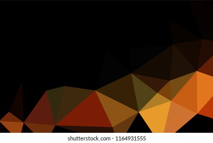 Dark Orange vector low poly cover. Shining colored illustration in a Brand new style. The textured pattern can be used for background.