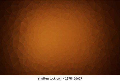 Dark Orange vector low poly cover. Colorful illustration in abstract style with gradient. The polygonal design can be used for your web site.
