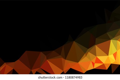 Dark Orange vector low poly cover. Brand new colored illustration in blurry style with gradient. A completely new design for your business.