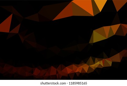Dark Orange vector low poly texture. Modern geometrical abstract illustration with gradient. Triangular pattern for your business design.