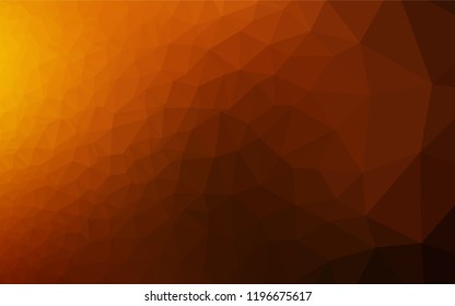 Dark Orange vector low poly texture. Glitter abstract illustration with an elegant design. The template can be used as a background for cell phones.