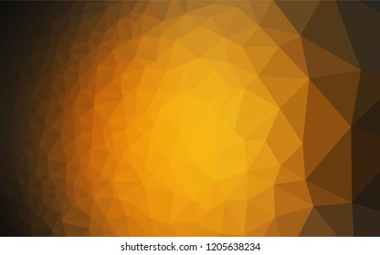 Dark Orange vector low poly texture. Creative geometric illustration in Origami style with gradient. A completely new design for your business.