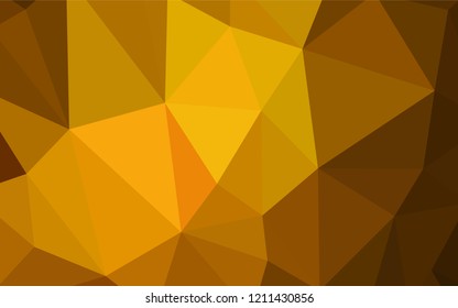 Dark Orange vector low poly layout. Modern abstract illustration with triangles. Best triangular design for your business.