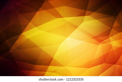 Dark Orange vector low poly layout. Creative illustration in halftone style with triangles. Completely new template for your banner.