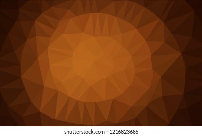 Dark Orange vector low poly cover. A completely new color illustration in a vague style. A completely new template for your business design.
