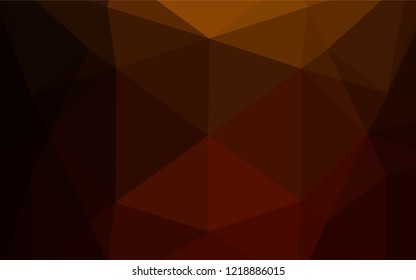 Dark Orange vector low poly texture. A completely new color illustration in a vague style. Brand new style for your business design.