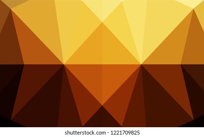 Dark Orange vector low poly texture. Shining colored illustration in a Brand new style. The textured pattern can be used for background.