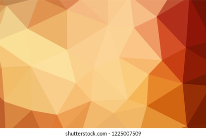 Dark Orange vector low poly texture. Creative geometric illustration in Origami style with gradient. Brand new design for your business.