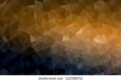 Dark Orange vector low poly layout. A completely new color illustration in a polygonal style. Triangular pattern for your design.