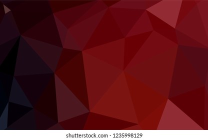 Dark Orange vector low poly cover. A sample with polygonal shapes. New template for your brand book.