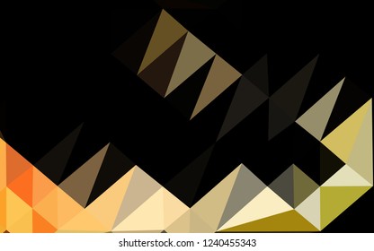 Dark Orange vector low poly layout. Creative illustration in halftone style with gradient. The best triangular design for your business.