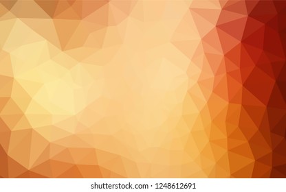 Dark Orange vector low poly layout. Colorful illustration in polygonal style with gradient. Best triangular design for your business.