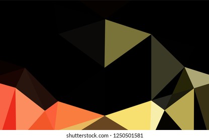 Dark Orange vector low poly texture. Creative illustration in halftone style with gradient. A completely new design for your business.