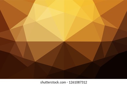 Dark Orange vector low poly layout. A sample with polygonal shapes. The template can be used as a background for cell phones.